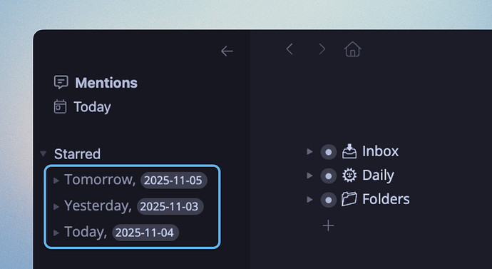 friendly day names in sidebar